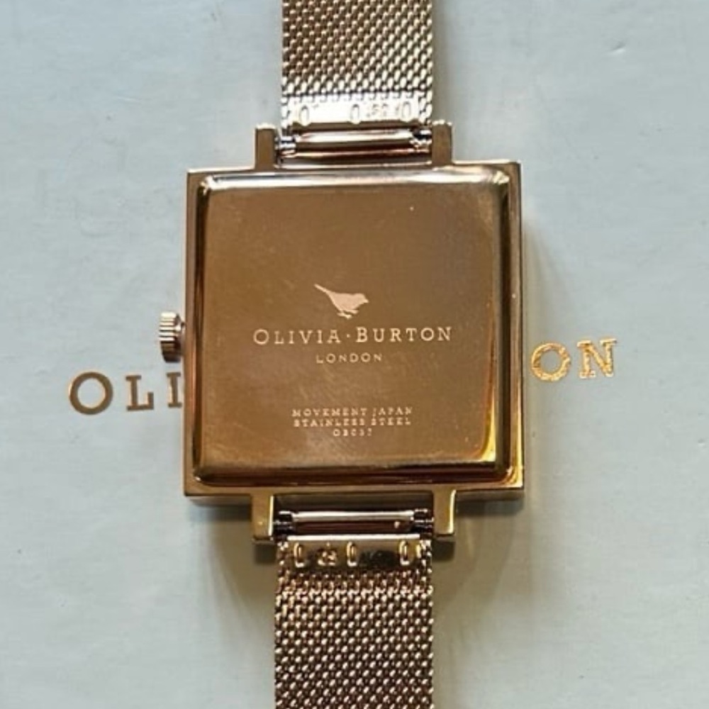 Olivia Burton Watch With 30mm White Face & RoseGold MeshBracelet - Picture 2 of 5